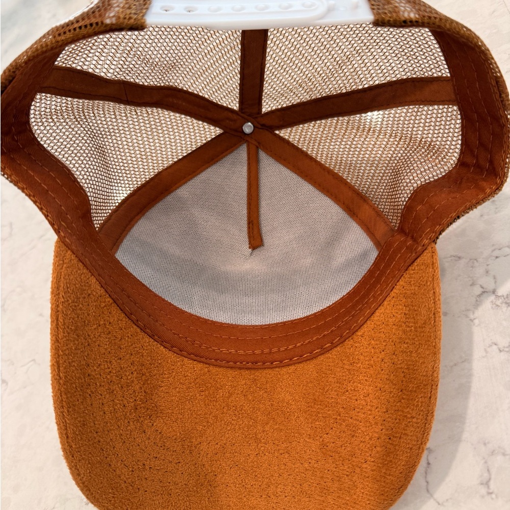 MAMA X Brown Suede Cap with White Logo - Picture 4 of 5